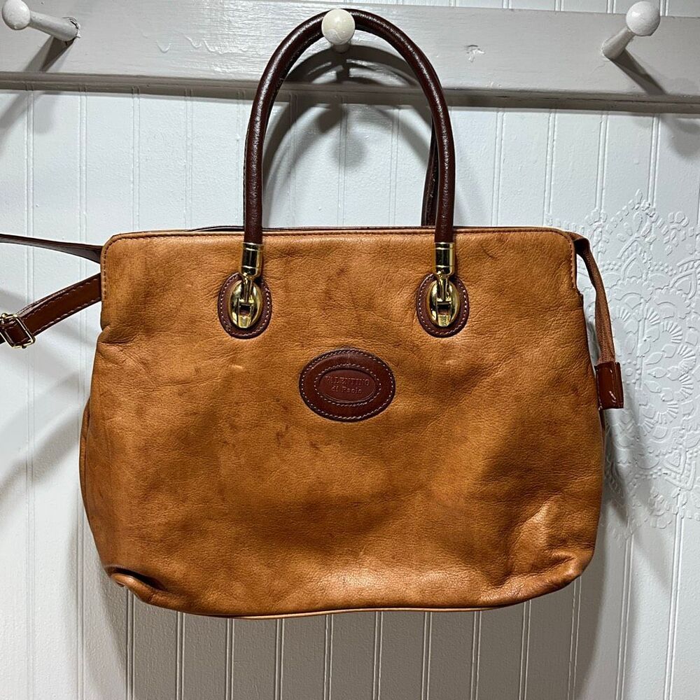 VALENTINO Di Paolo Camel Leather Purse Crossbody